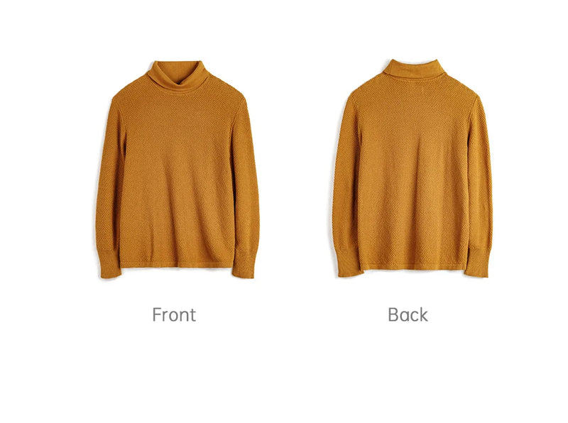 Turtleneck Knitted Sweater Base Layer Pullover Warm Inner Wear for Men's Autumn and Winter Tops