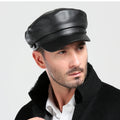 Spring Winter 55-60 CM Genuine Leather Military Hats Thin Windproof Baseball Caps