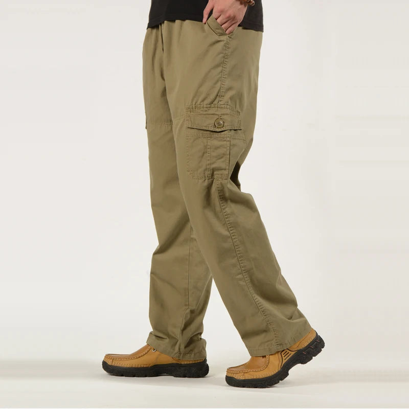 Men's Cargo Pants Trousers Drawstring Tactical Pants