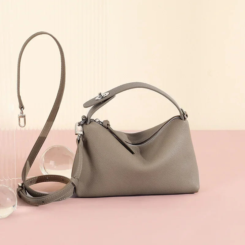 Leather Tote Pure Soft Luxury Female Commuter Shoulder Bag