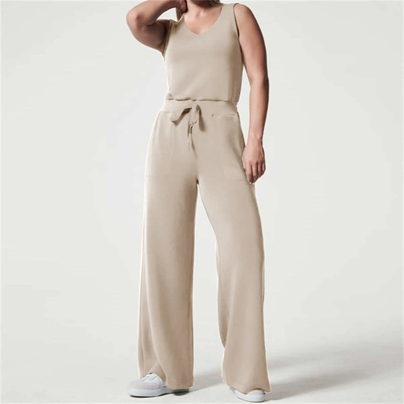 Casual Slim Knitted Women Jumpsuit Soft Loose Romper Overalls Lady Elegant Bodysuits