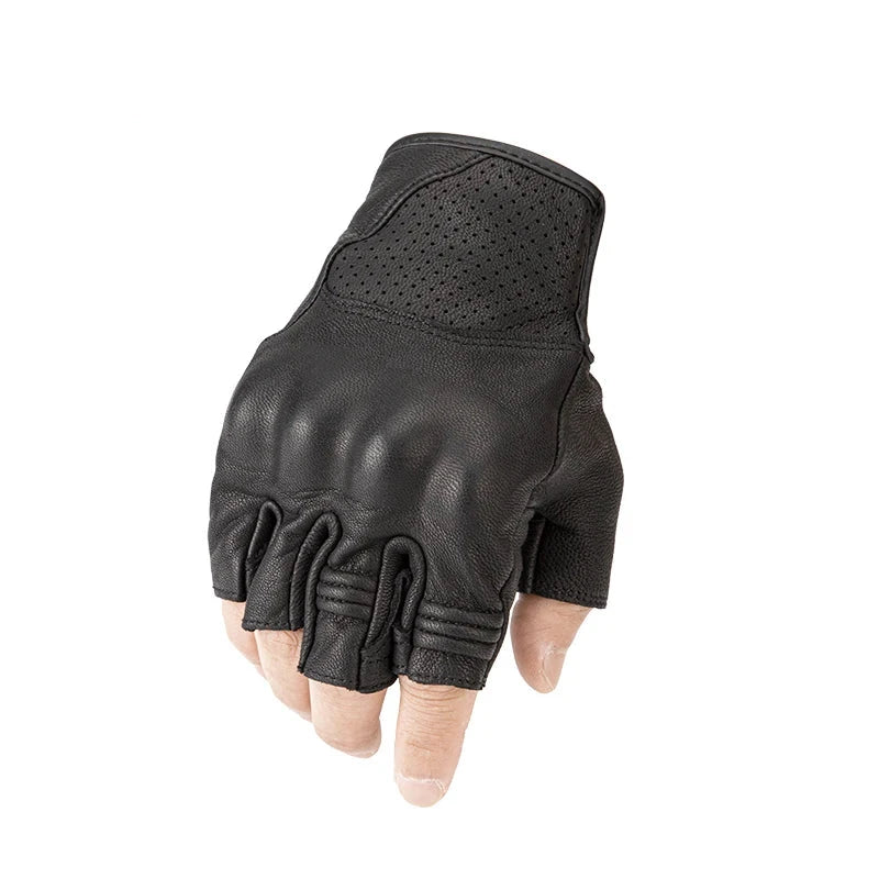 Motorcycle Gloves Real Goat Leather Gloves Summer Breathable Wear-resistant Riding Gears