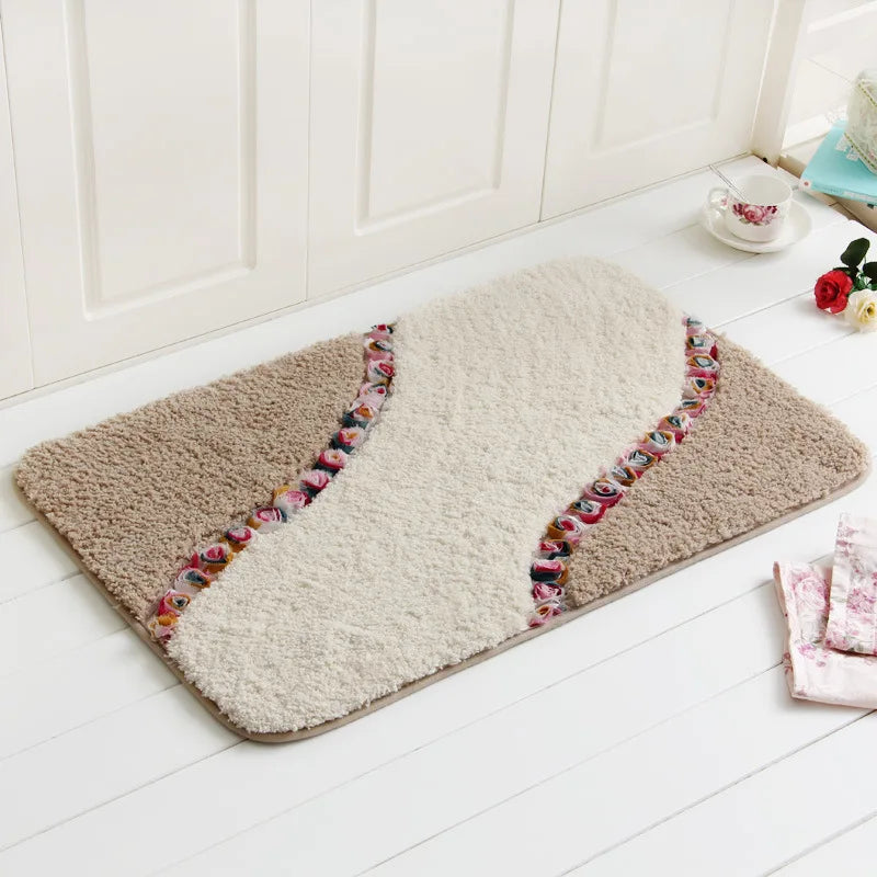 3d Flower Carpet Mat Living Dining Bedroom Area Rugs Slip Resistant Door Floor Mat Bathroom Rug Carpet Home Textile