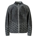 American Streetwear Men's Pullover Sweater Casual Knitted Top Trendy Zipper Cardigan