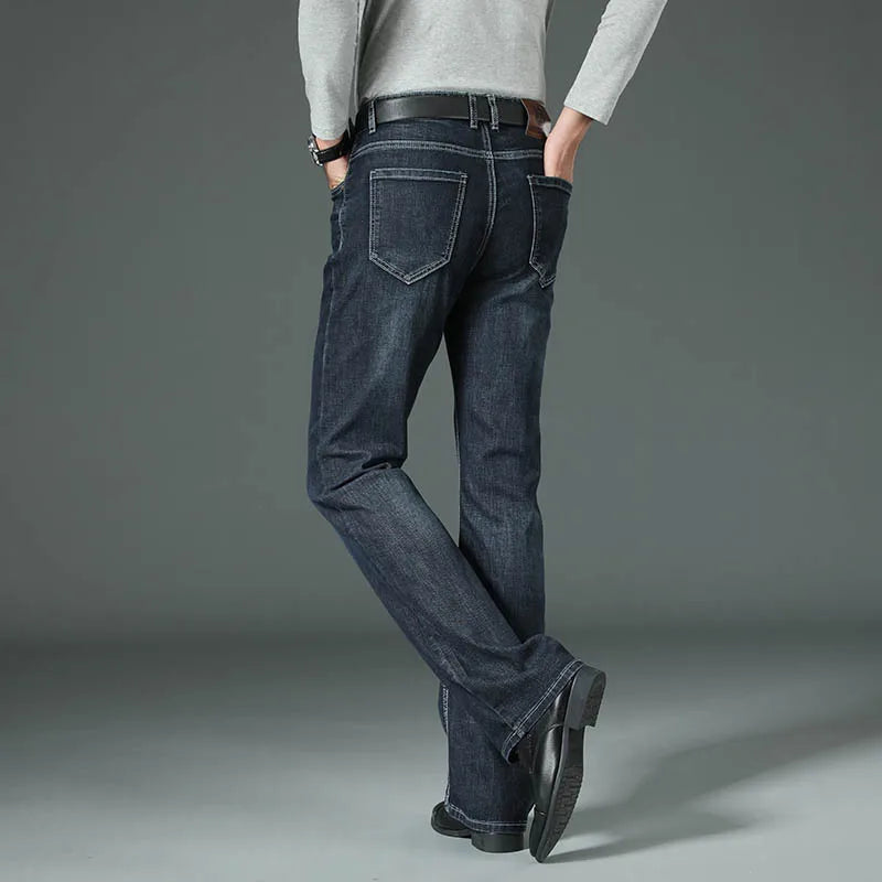 Men Boutique Flared Jeans Waisted Casual Pants