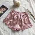 Summer Satin Shorts Elegant Wear Pants Women Loose Casual Shorts