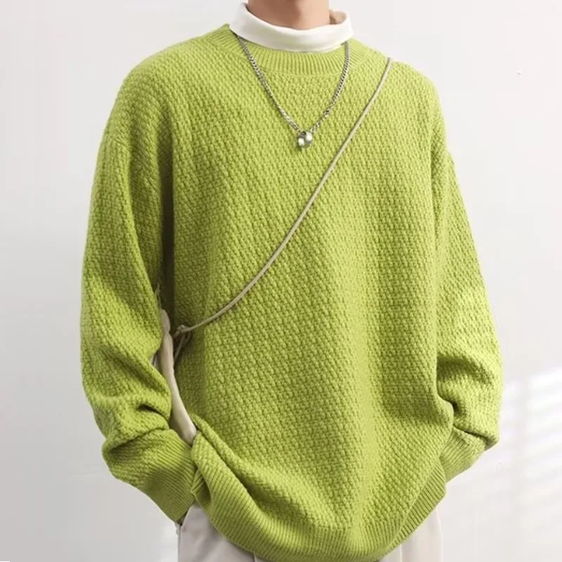 Men Pullovers Knitted Sweater for Male Loose Casual Winter Sweater