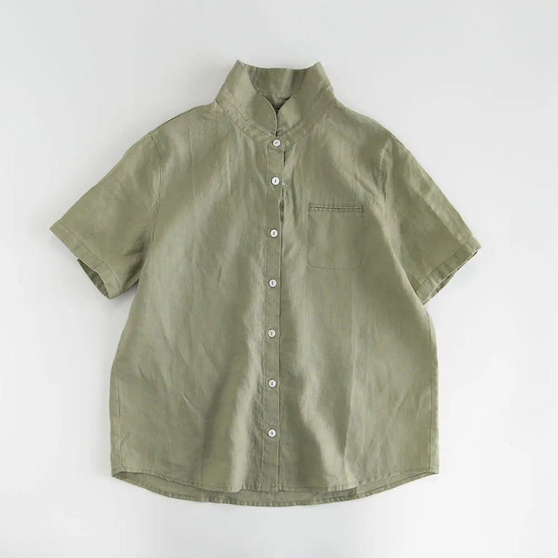 Linen Women Blouse Shirt Ladies Tops