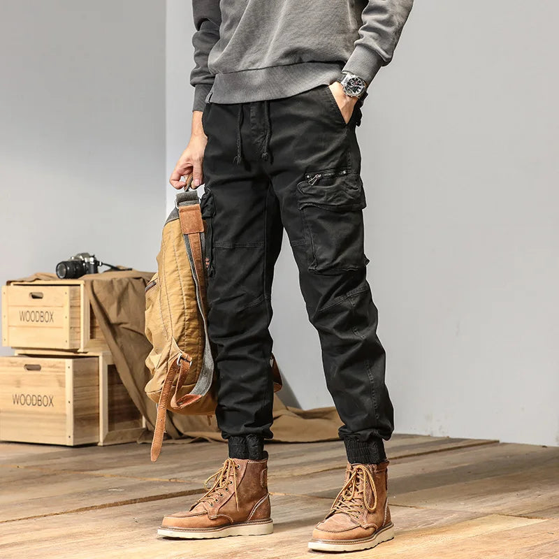 Cargo Pants Men Casual Male Trousers Sweatpants Streetwear Tactical Track Black Pants Men