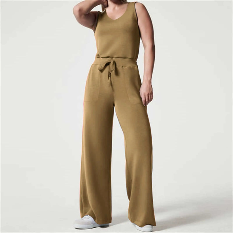 Casual Slim Knitted Women Jumpsuit Soft Loose Romper Overalls Lady Elegant Bodysuits