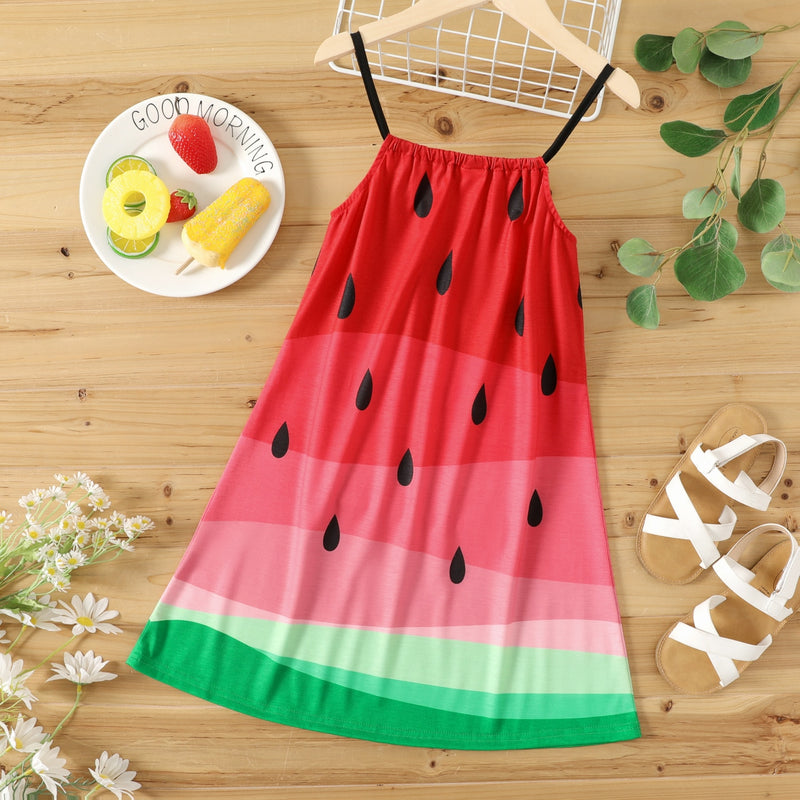 Kid Girl Watermelon Cami Dress