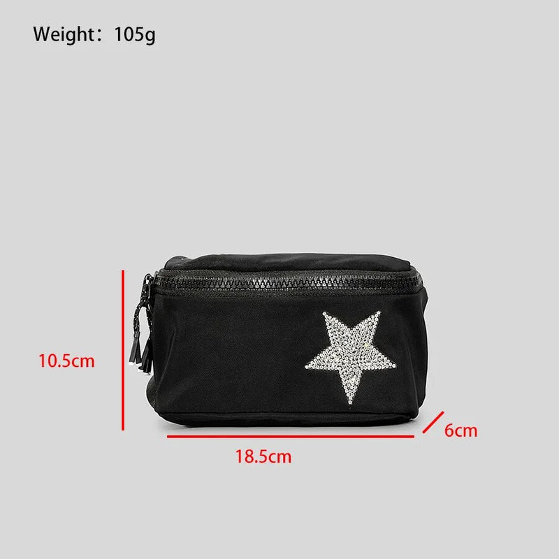 Casual Diamonds Stars Pattern Crossbody Bags for Women Designer Canvas Shoulder Bags Luxury