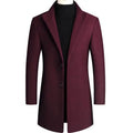 Coat Man Autumn Winter Woolen Men Blends Slim Fit Windbreaker Male Jacket