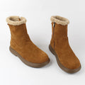 Snow cotton round head flats woolen short boots plush warm snow boots shoes