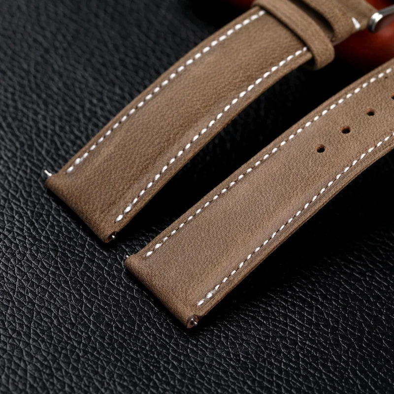 Handmade Leather Watchband Release Soft  Ultra-Thin Soft Strap