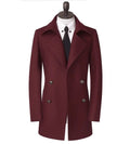 Mens Coat Men Autumn winter Slim Jacket Double-breasted overcoat