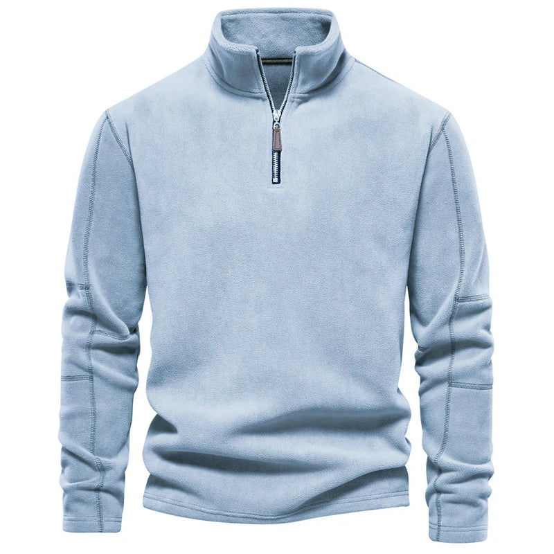 Winter Thicken Warm Fleece Hoodless Sweatshirt for Men Pullover Men's Sweatshirts