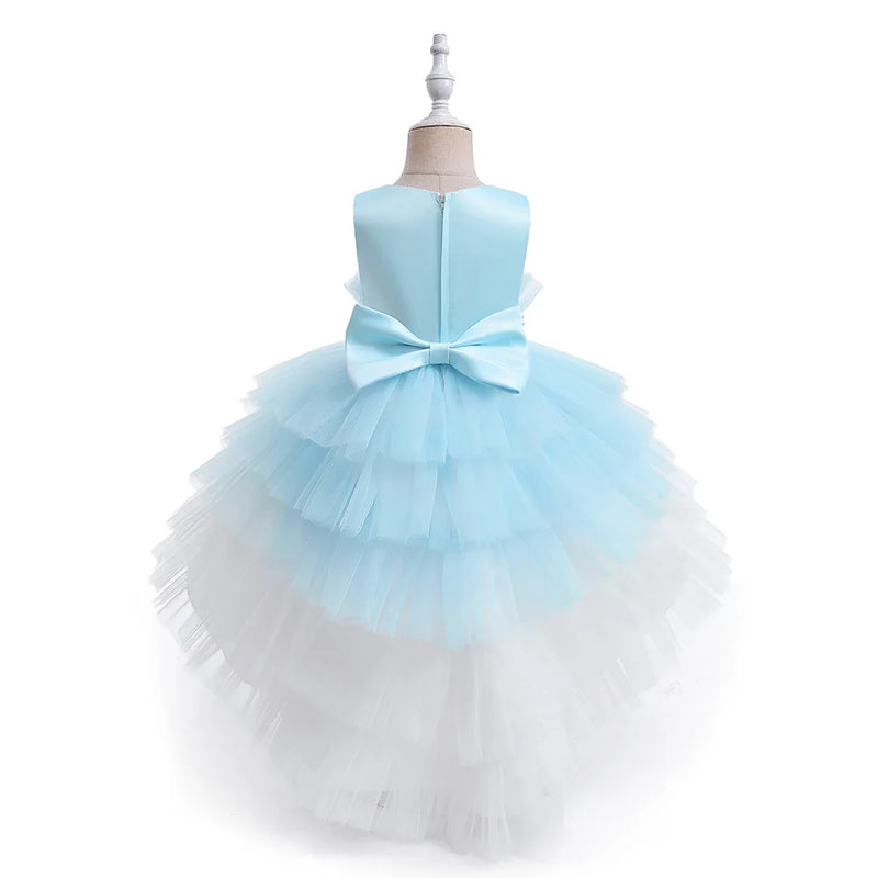 Girl Flower Dress Kids Bridemaid Wedding clothes For Children Gowns Elegant Party Wear Formal