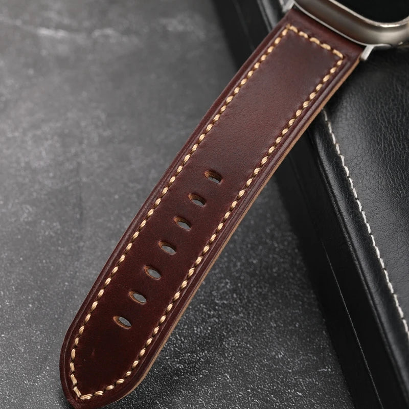 Handmade Leather Watchband Thickened Strap Leather Men