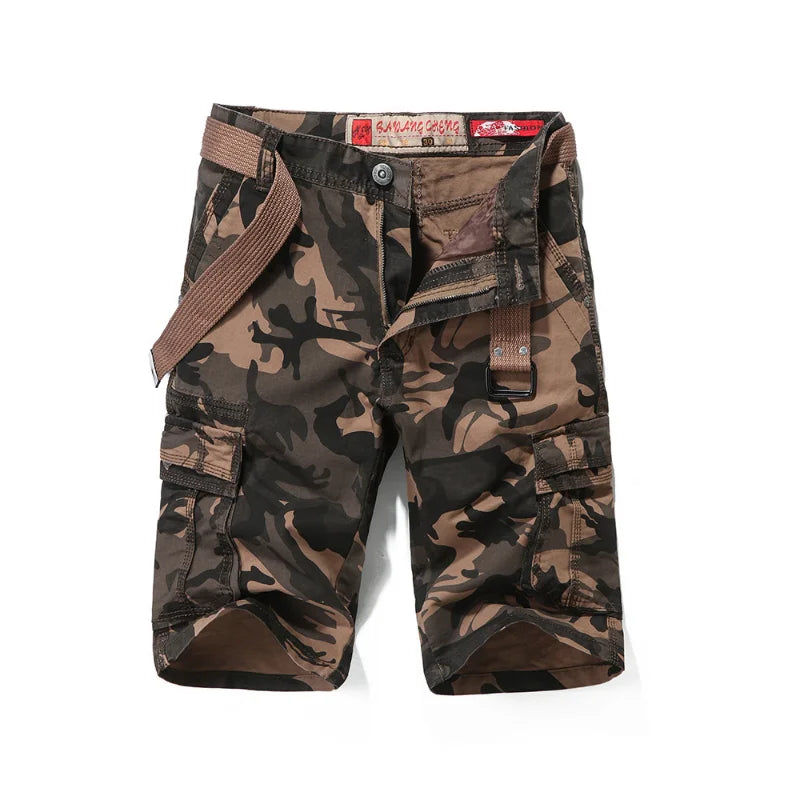 Mens Shorts Camouflage Pure Pants Summer And Autumn Beach Shorts Trousers knee