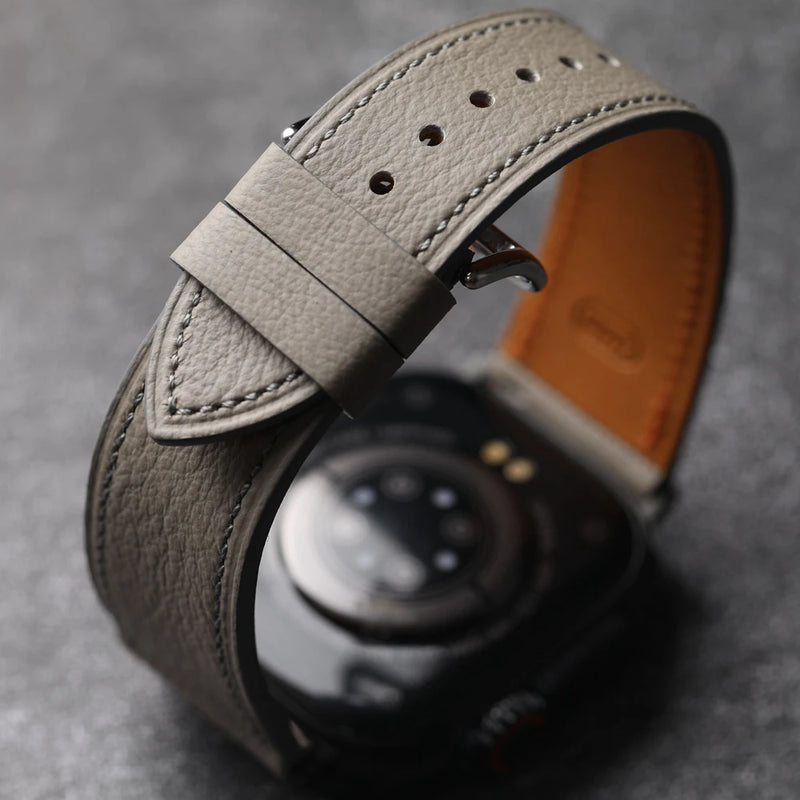 Handmade Head Layer Leather Strap For Apple Watch