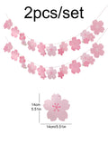 1PC Cherry Blossom Pink Flag Party Decoration Room Wall Layout