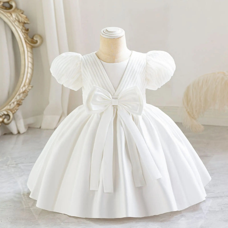 Baby Striped Party Dresses Wedding Birthday Princess Dress For Girls Bow Bridemaid