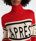 Jacquard Knitted Alphabet Stripe Autumn Winter Slimming Sweater for Women