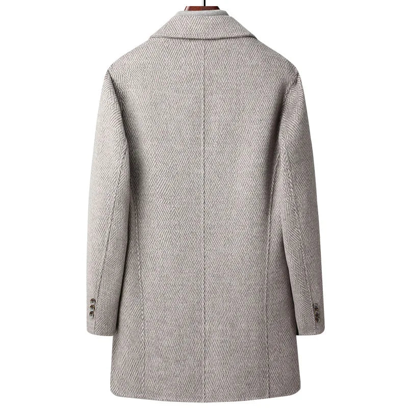 Detachable Inner Lining Wool Double-Sided Woolen Coat Men Winter