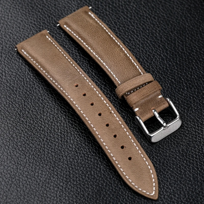 Handmade Leather Watchband Release Soft  Ultra-Thin Soft Strap