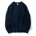 Men Spring Fall Solid Simple Basic Pullover Casual Loose Bottoming Tops