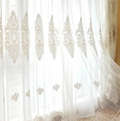 French Light Luxury Imported Embroidery Curtains for Living Dining Room Bedroom European High-end Villa Luxury Customized Gauze