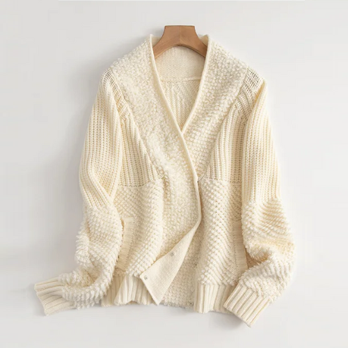 Women Cardigan Wool V Neck Sweaters Fall Winter Jackets