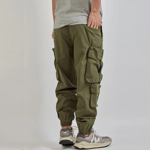 Military casual outdoor cargo quick dry pants men's trend loose bunched light pants