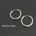 Sterling Silver Unisex Hip Hop Style Hoop Earrings Street Retro Earrings Male Jewelry