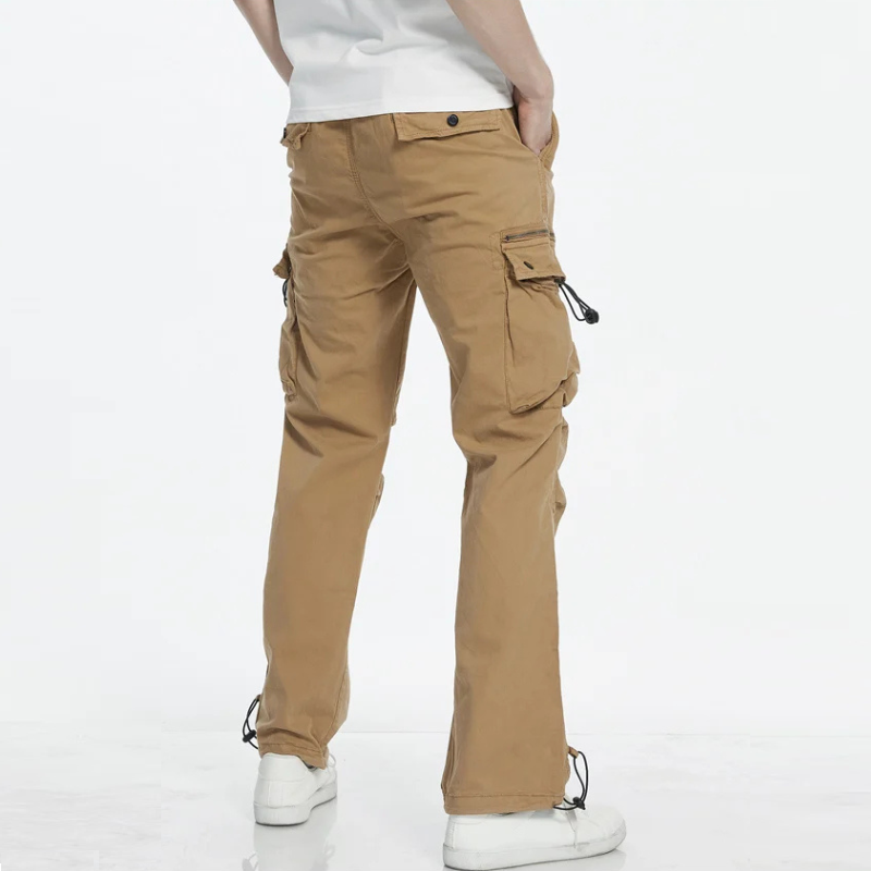 Men Cargo Pants Multi-pockets Solid Overalls Outdoor Man Trousers Casual Pants