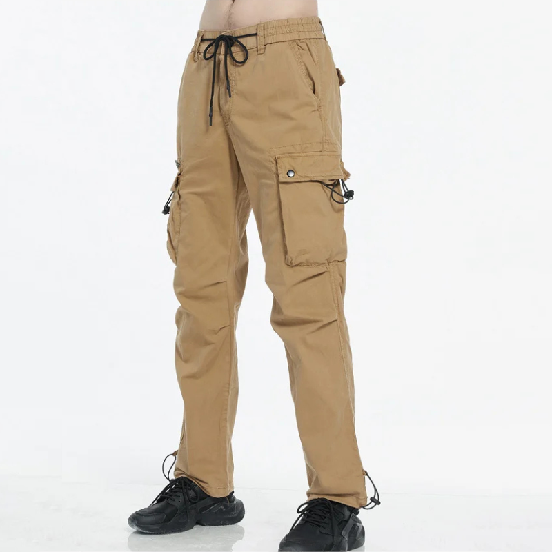 Men Cargo Pants Multi-pockets Solid Overalls Outdoor Man Trousers Casual Pants