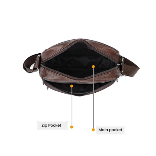 Genuine Leather Shoulder Crossbody Bag for Men Satchel Bags Travel Sling Bags