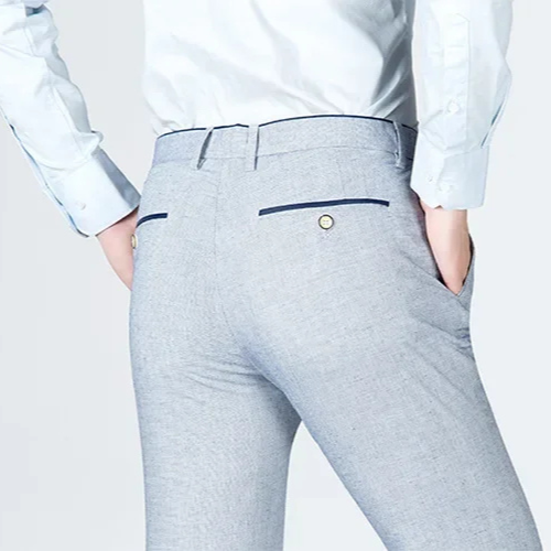 Men Trousers Thin Casual Trousers Straight Tube Pants for Male Solid rousers