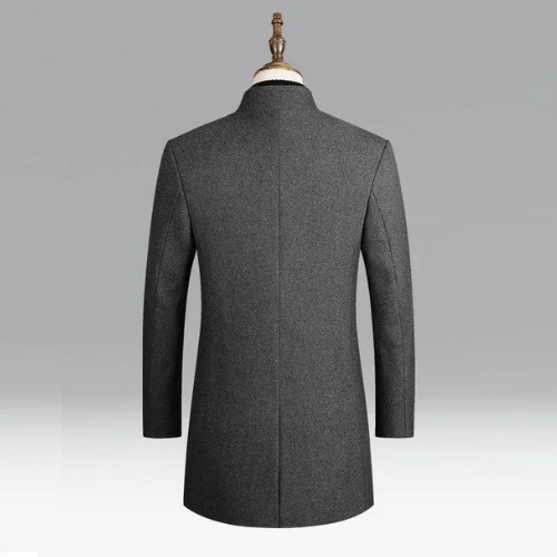 Coat Man Autumn Winter Woolen Men Blends Slim Fit Windbreaker Male Jacket