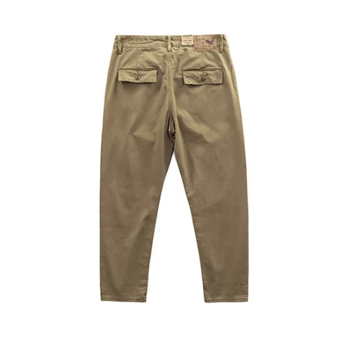 Chino pants men retro work clothes khaki pants men's cotton loose American straight casual pants