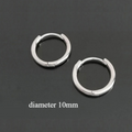 Sterling Silver Unisex Hip Hop Style Hoop Earrings Street Retro Earrings Male Jewelry