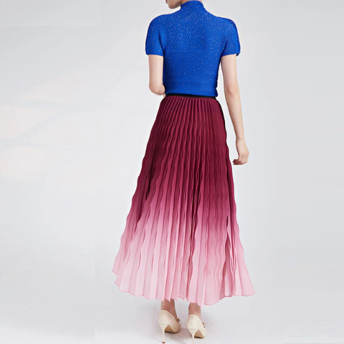 Pleated Skirt For Women Casual Waist Elegant Skirts Female Clothing Summer