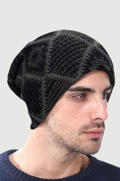 Skullies Beanies Knitted Hat Men Women Winter Hats For Men Male Warm Baggy Thick Bonnet Mask Plaid Beanie Hat Cap