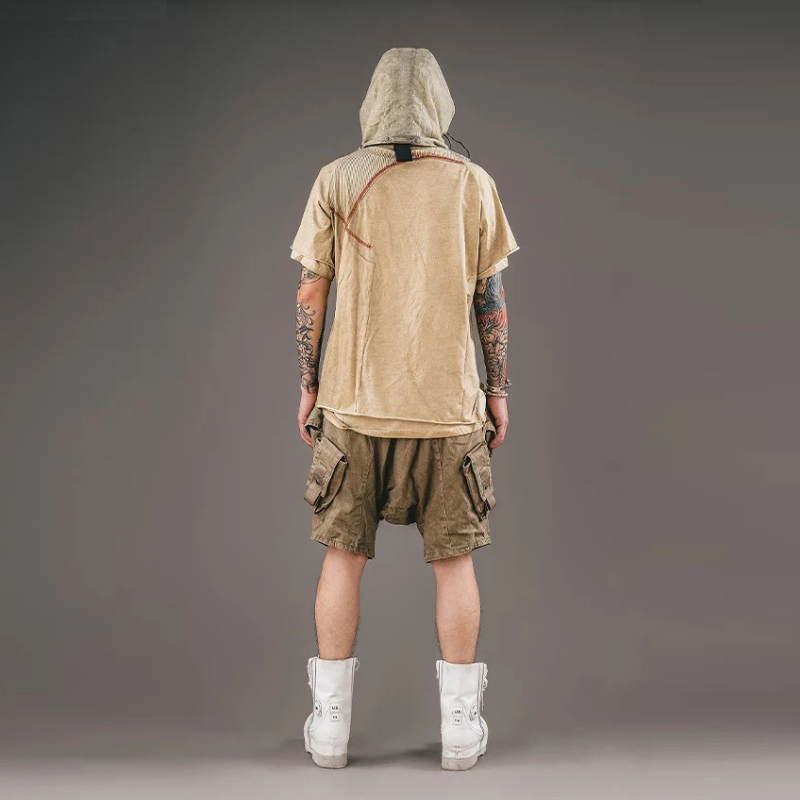 Summer Waste Land Tactical Casual Shorts Men's Tide Punk Loose Capris