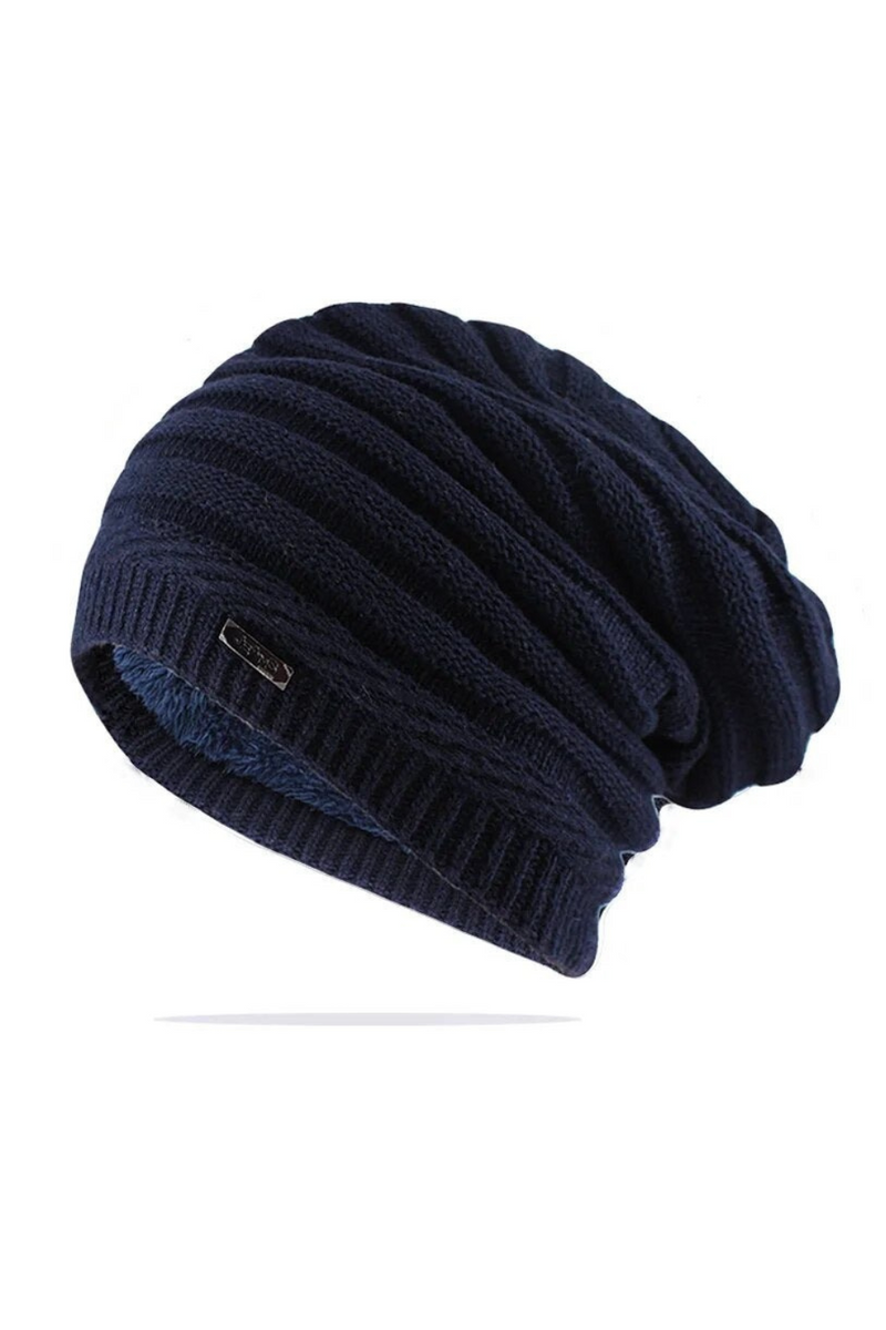 Winter Hat Men Solid Knitting Wool Beanies Winter Warm Comfortable Hat Outdoor Accessories Thick Bone