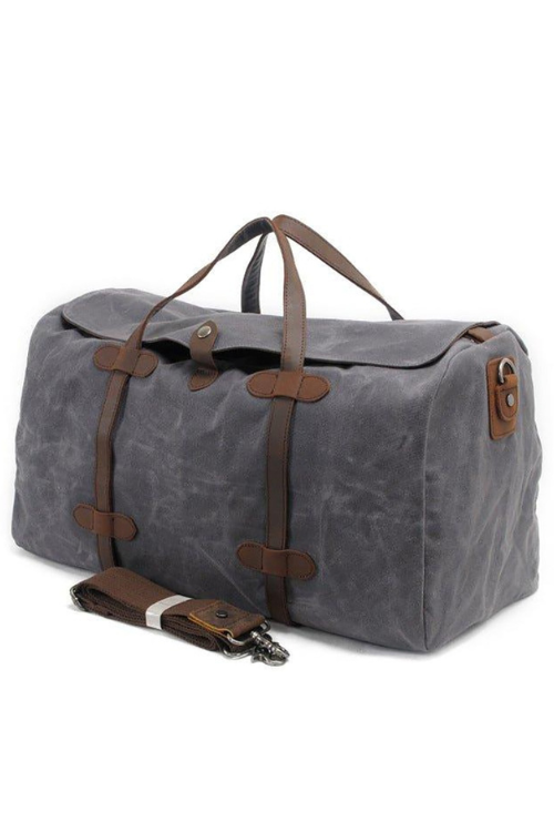 Waterproof Waxed Canvas Luggage Bag Large Capacity Crossbody Bag Travel Weekend Bag For Men Business Trip Duffel Tote Bag