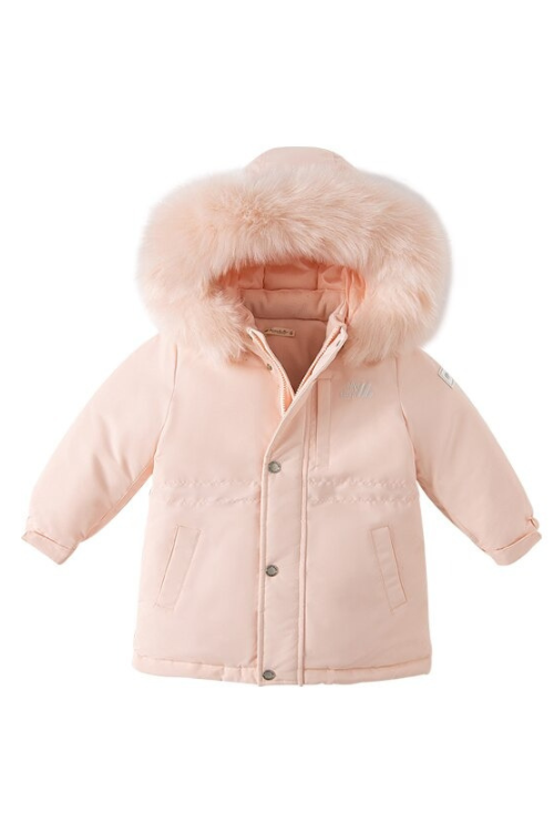 Winter Children Clothing Girls Duck Down Jacket Hooded Warm Outerwear
