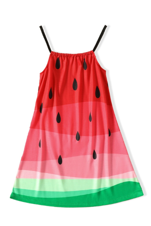 Kid Girl Watermelon Cami Dress