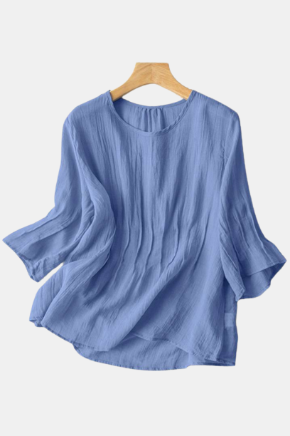 Autumn Women Solid Blouse Full Sleeve O-Neck Thin Tops Lady Femme Casual Elegant Loose Shirt